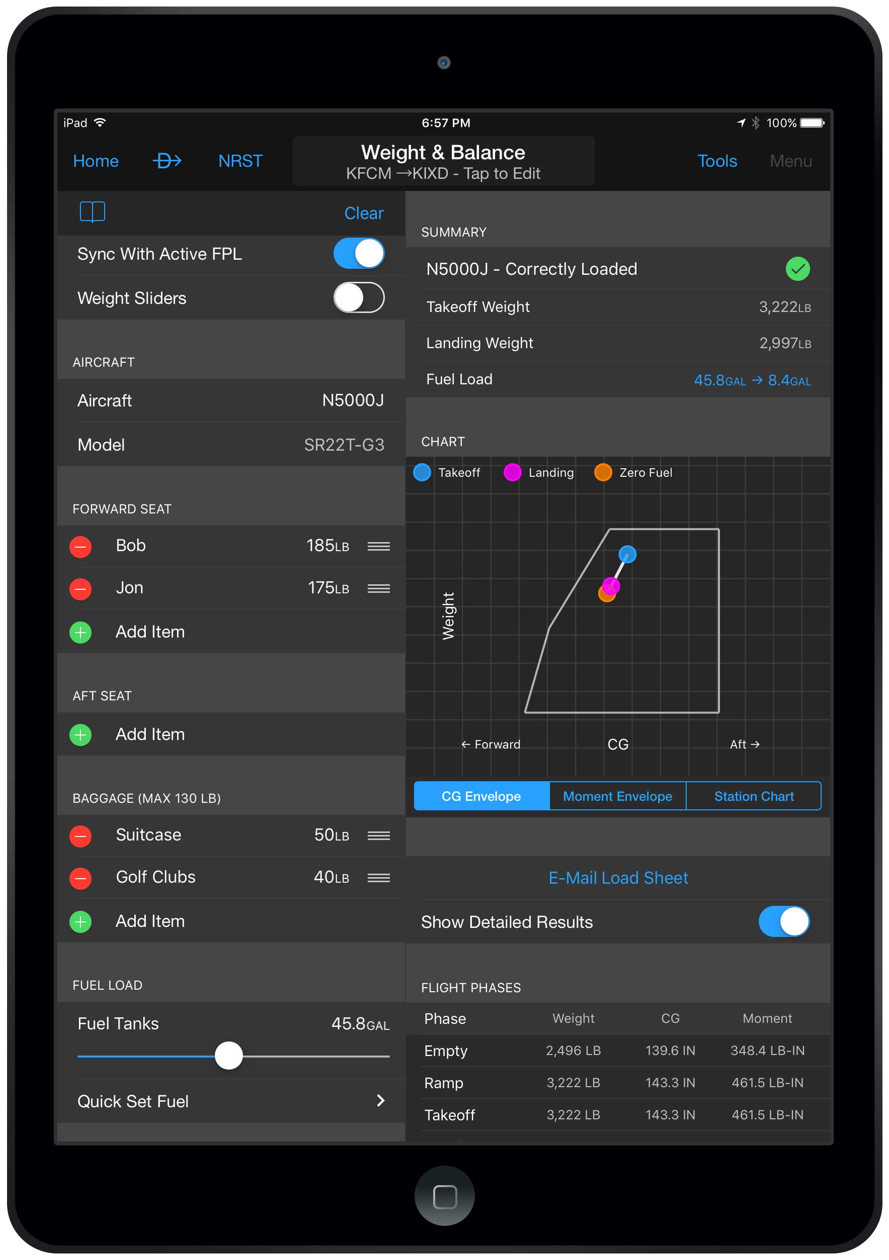 Garmin upgrades Pilot app with W&B and performance calcs