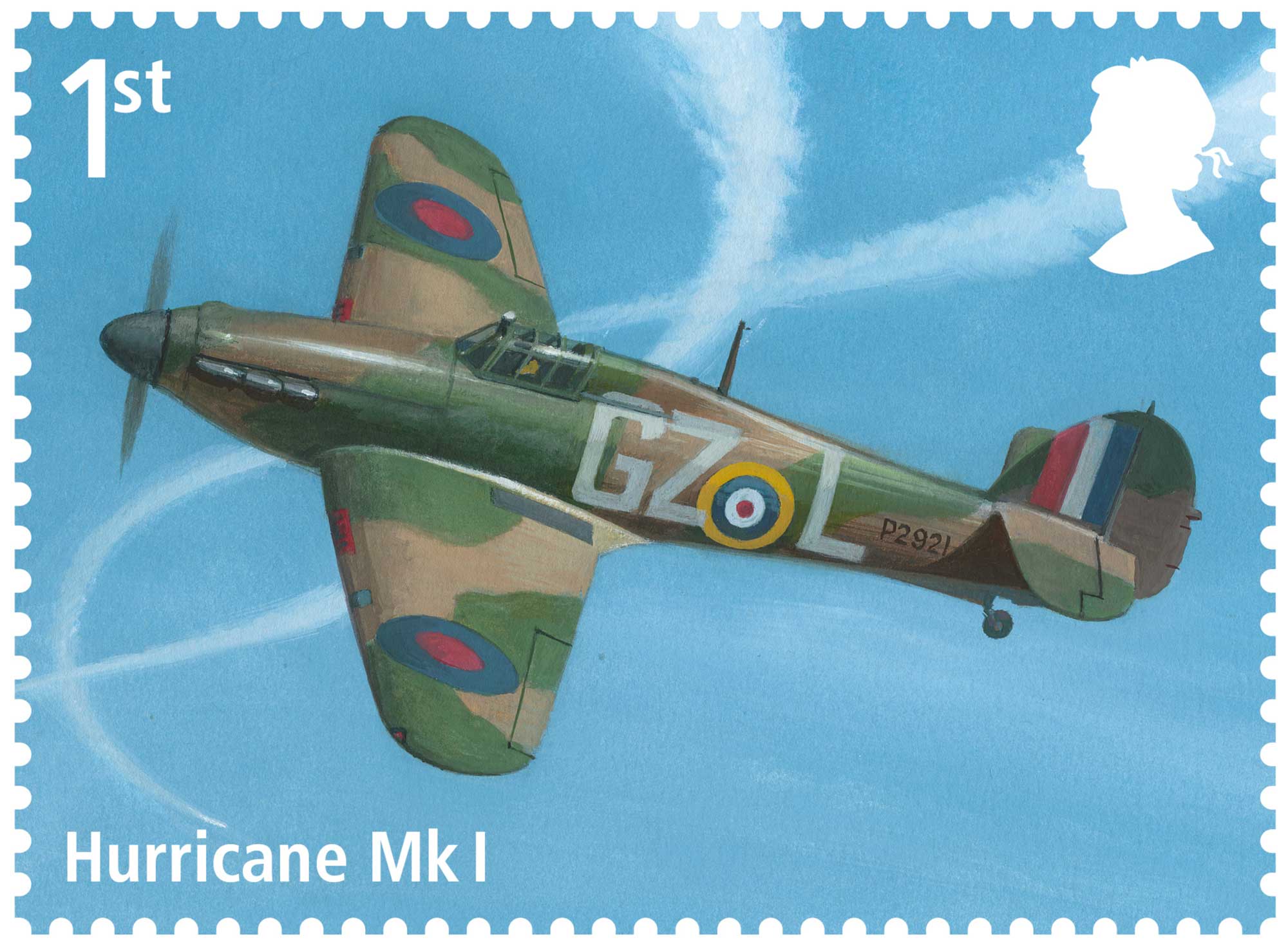 RAF 100 stamp Hurricane