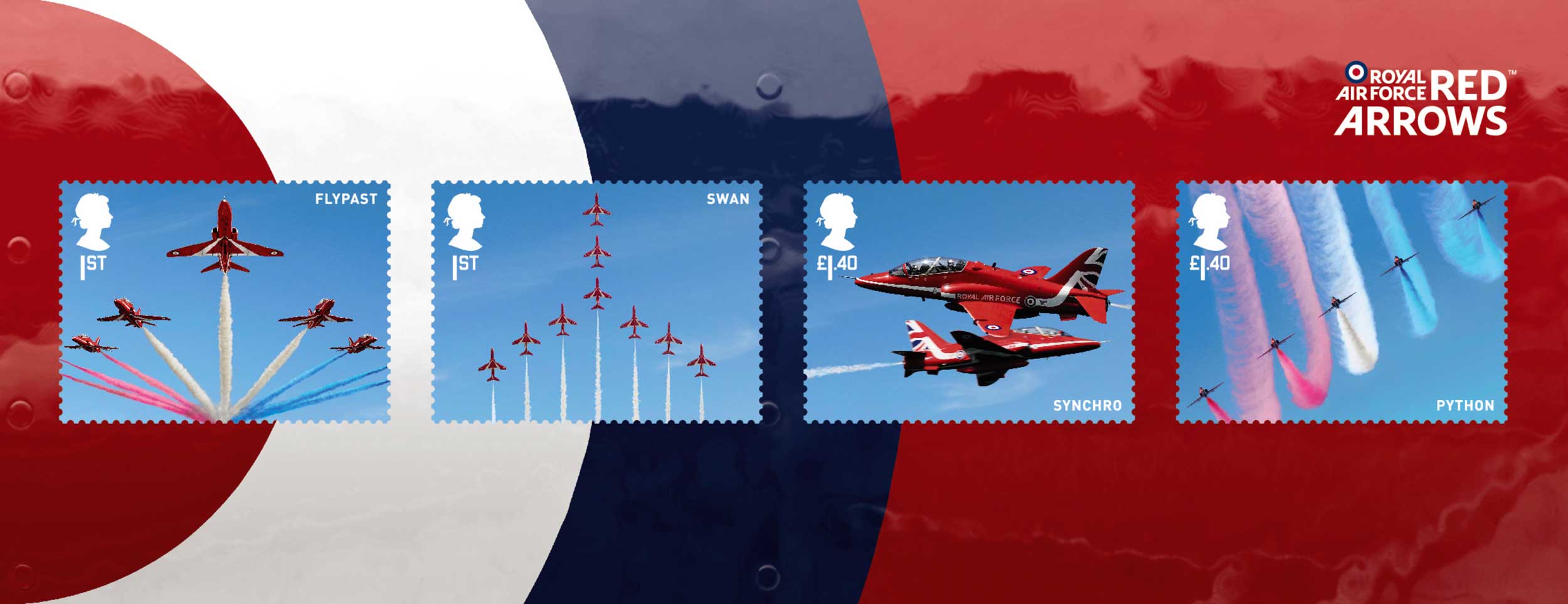 RAF 100 stamp Red Arrows