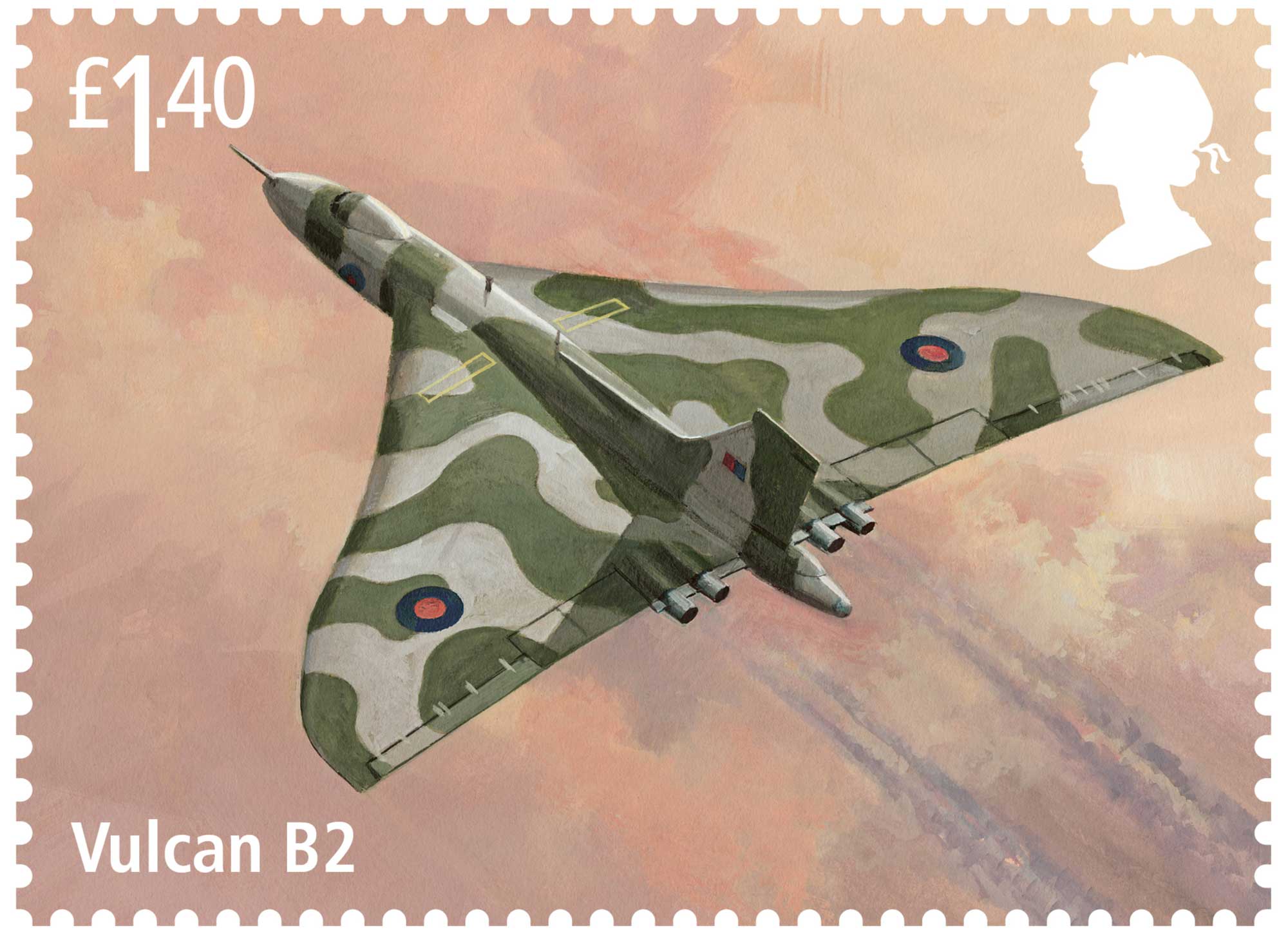 RAF 100 stamp Vulcan