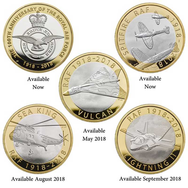 Royal Mint RAF 100 coins