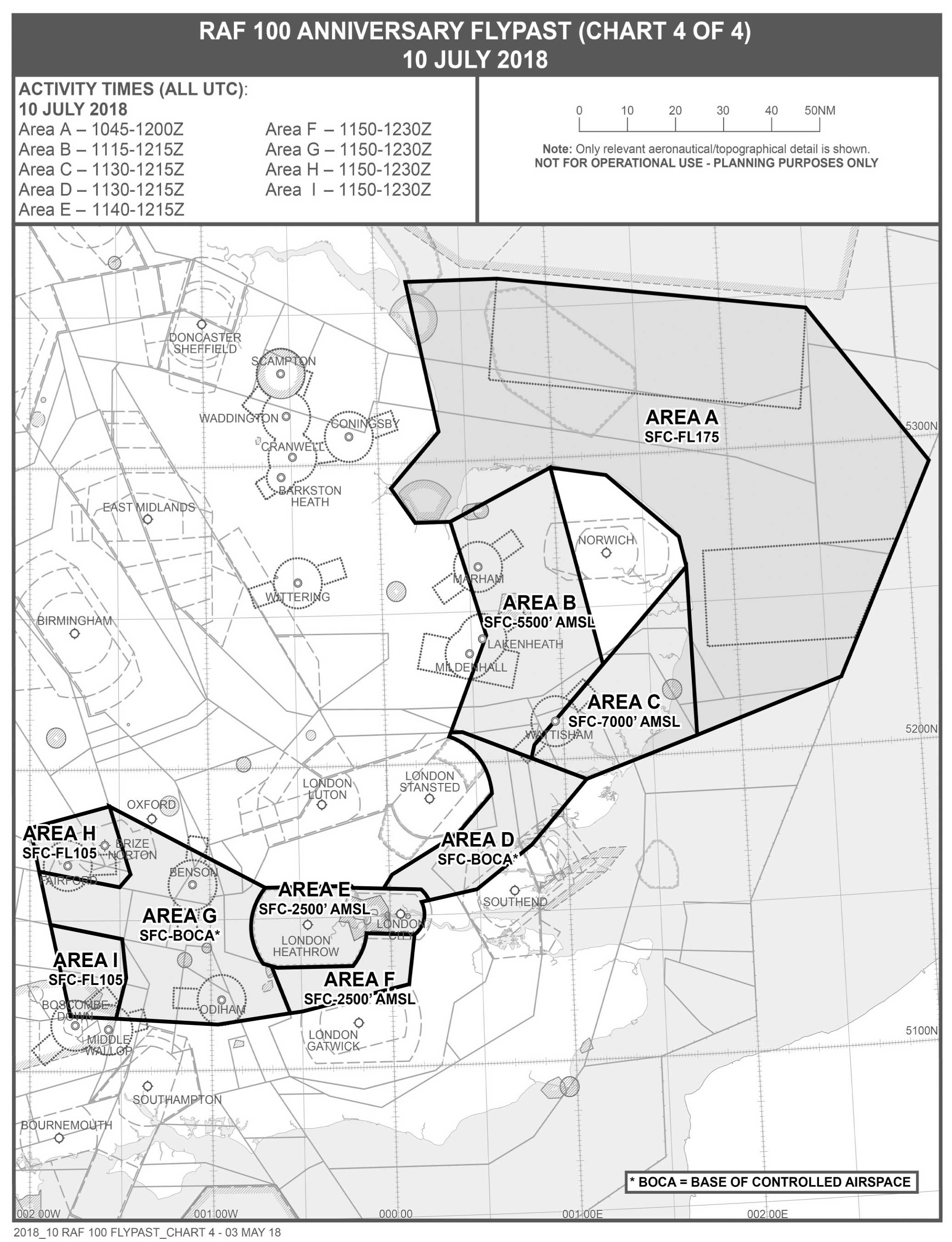 RAF 100 flypasts airspace