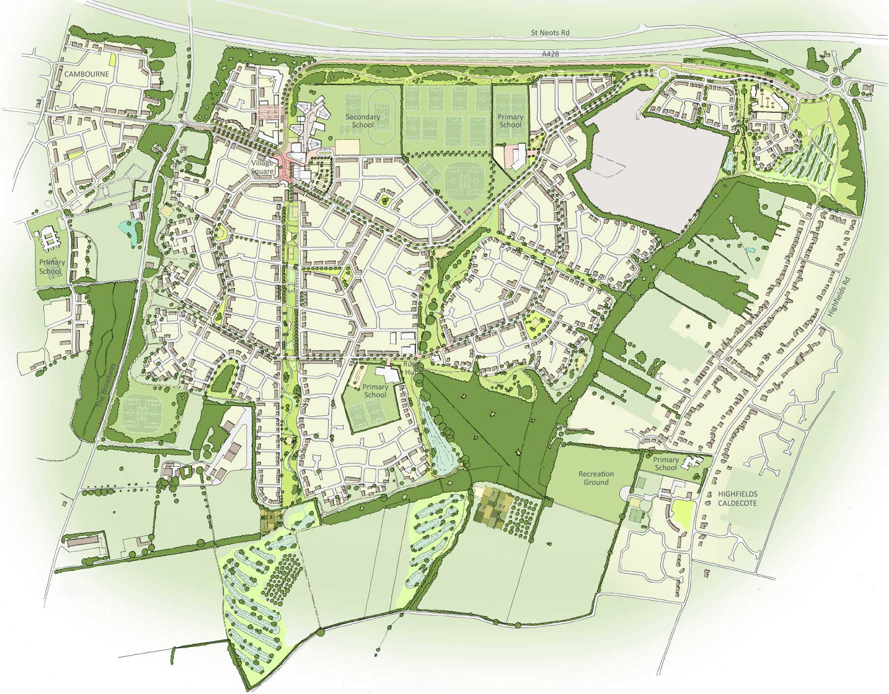 Bourne Airfield masterplan