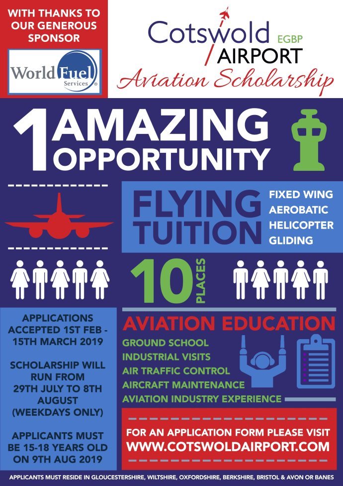 2019 Cotswold Airport aviation scholarships