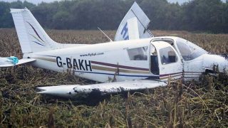 M62 aircraft crash GMP photo