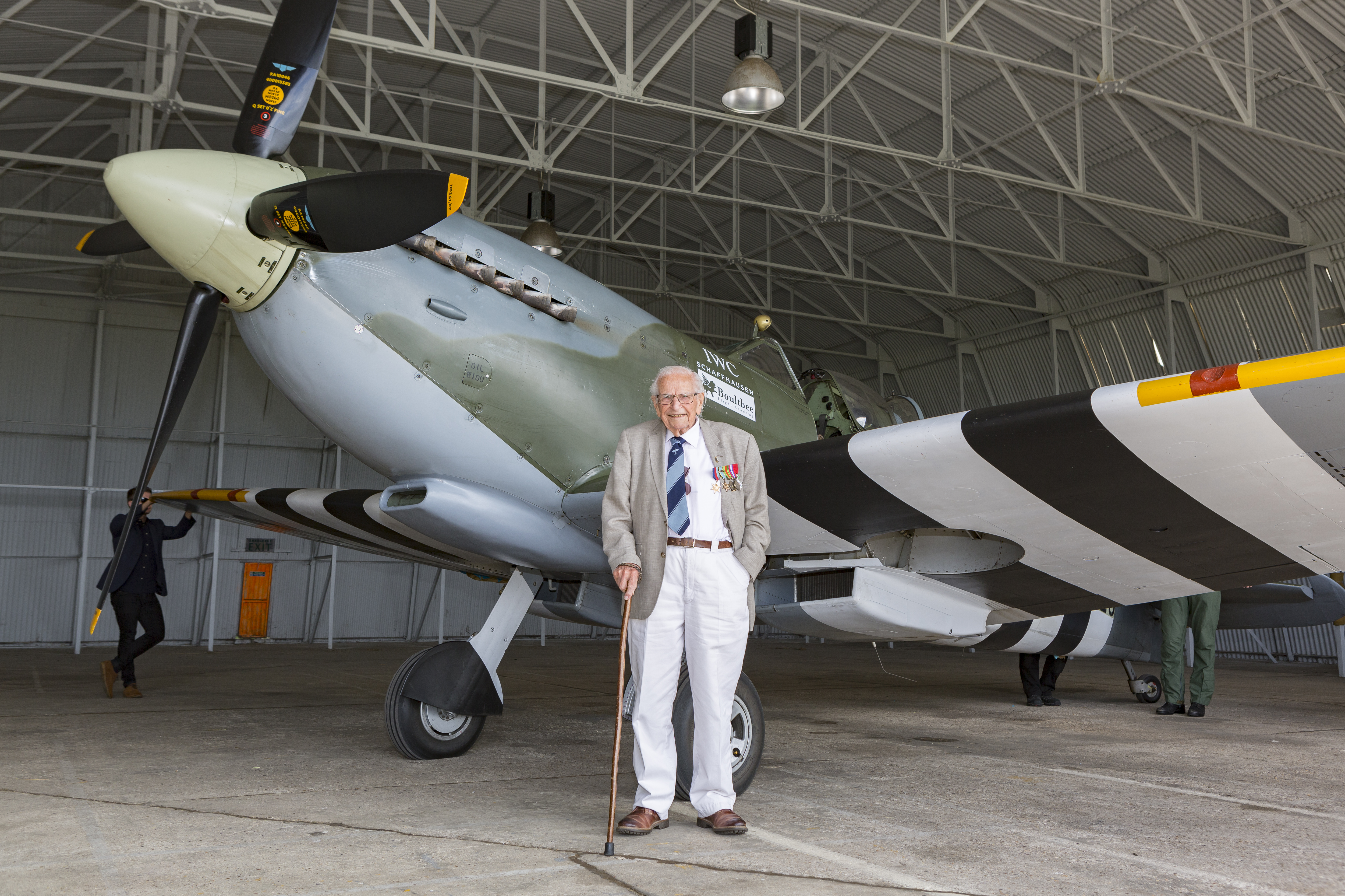 Sqn Ldr Alan Frost & Spitfire