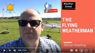 Simon Keeling flying weatherman