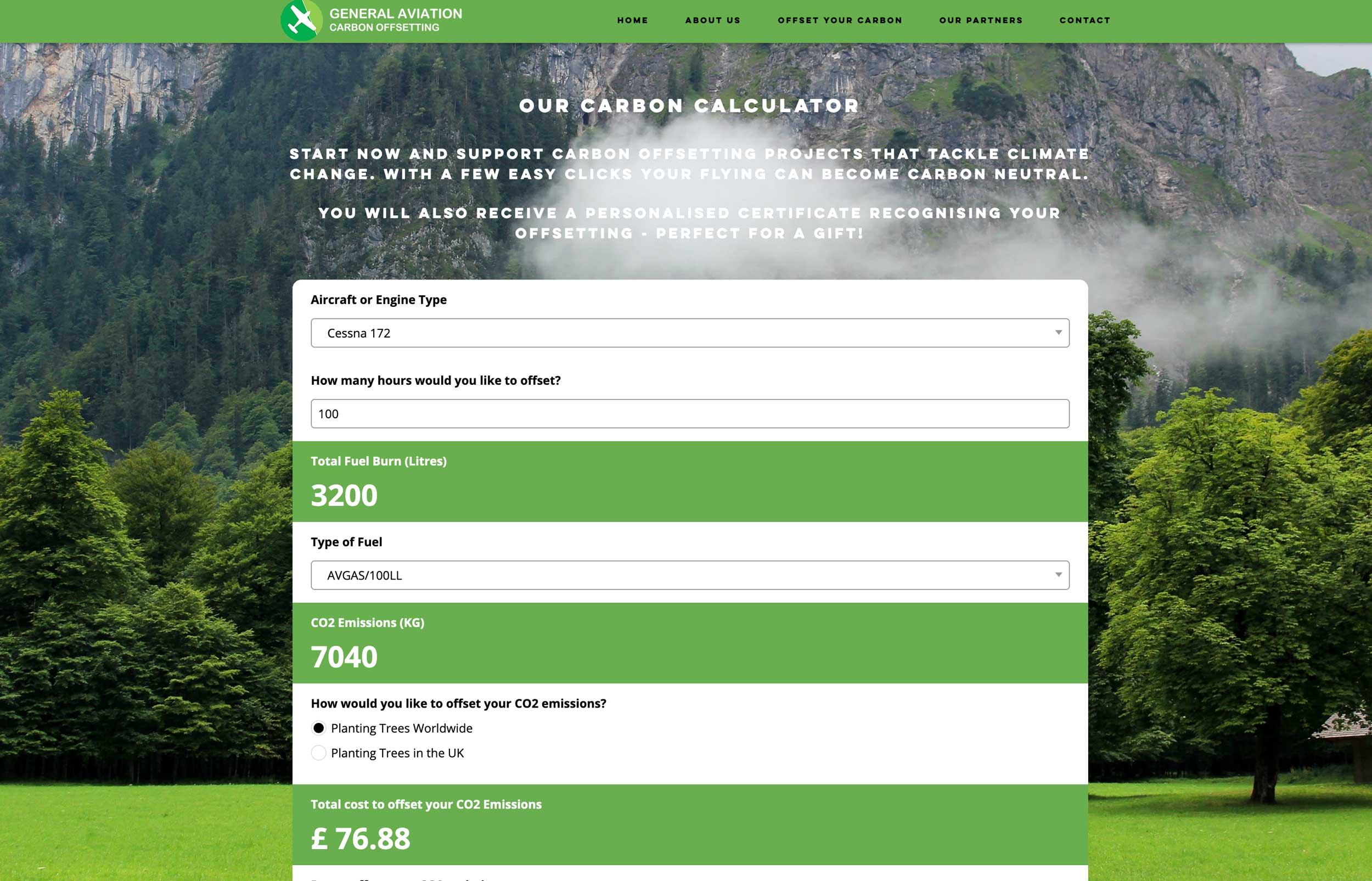 Carbon Offset calculator