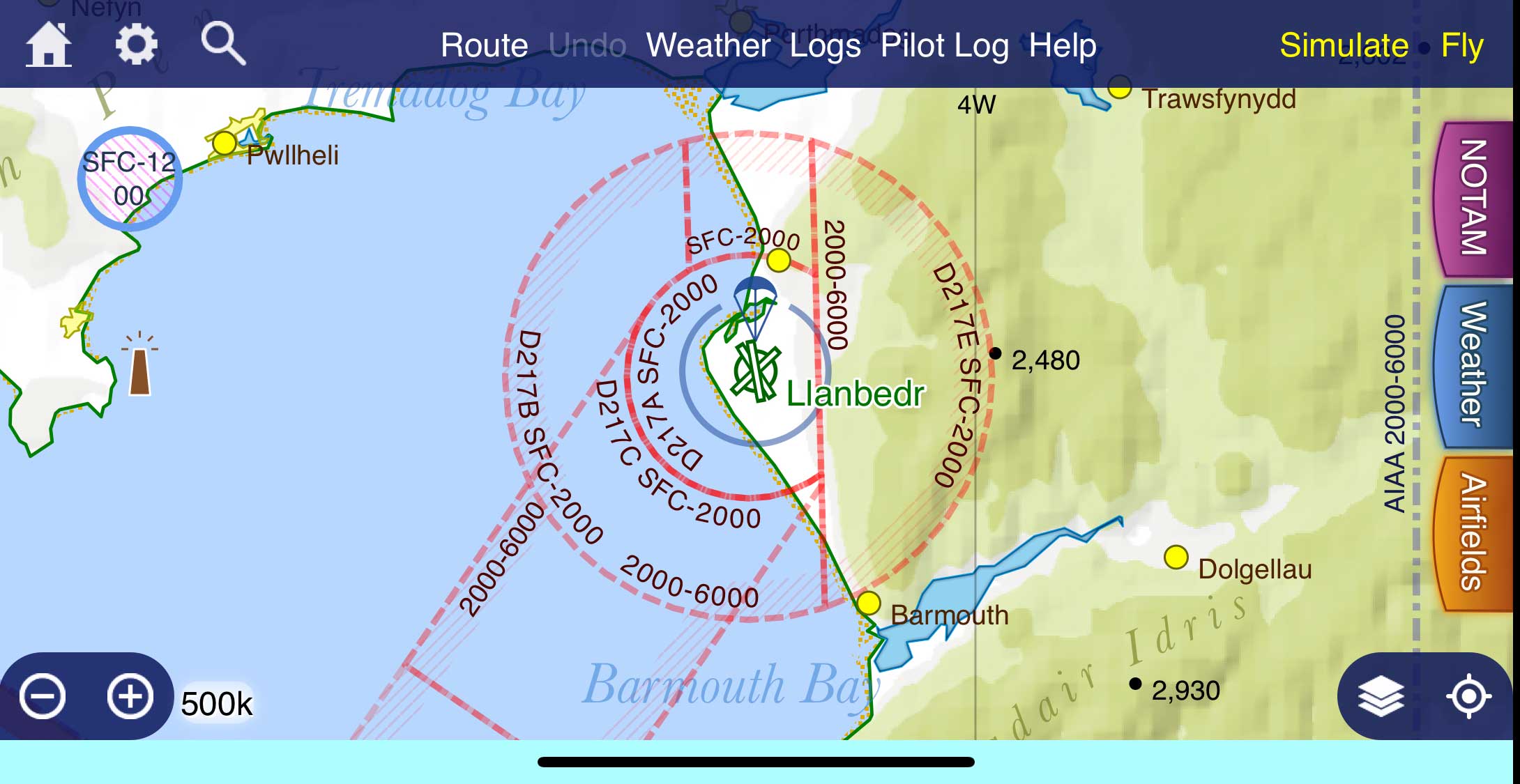 SkyDemon Llanbedr update